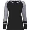 Custom Womens Triblend Fanatic 2.0 Long Sleeve T-Shirt Black/ Grey Heather