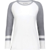 Custom Womens Triblend Fanatic 2.0 Long Sleeve T-Shirt White/ Grey Heather