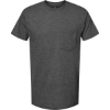 Custom Unisex Heavyweight Jersey Pocket T-Shirt Heather Charcoal