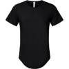 Custom Mens Jersey Curved Hem Tee Black