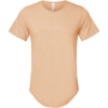 Custom Mens Jersey Curved Hem Tee Heather Sand Dune