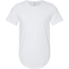 Custom Mens Jersey Curved Hem Tee White
