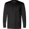 Custom Unisex Union-Made Long Sleeve Pocket T-Shirt Black