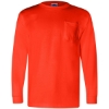 Custom Unisex Union-Made Long Sleeve Pocket T-Shirt Orange