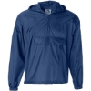 Custom Unisex Packable Half-Zip Hooded Pullover Jacket Royal