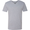 Custom Unisex Cotton V-Neck T-Shirt Heather Grey