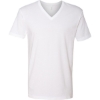 Custom Unisex Cotton V-Neck T-Shirt White