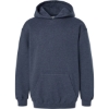 Custom Youth Hooded Sweatshirt Heather Denim