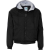 Custom Unisex Fleece Lined Hooded Jacket Black