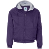 Custom Unisex Fleece Lined Hooded Jacket Purple