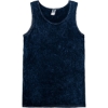 Custom Unisex Mineral Wash Tank Top Mineral Navy
