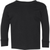 Custom Toddler Fine Jersey Long Sleeve Tee Black