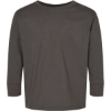 Custom Toddler Fine Jersey Long Sleeve Tee Charcoal