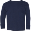 Custom Toddler Fine Jersey Long Sleeve Tee Navy