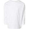 Custom Toddler Fine Jersey Long Sleeve Tee White