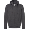 Custom Unisex Full-Zip Hooded Sweatshirt Heather Charcoal