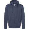 Custom Unisex Full-Zip Hooded Sweatshirt Heather Denim