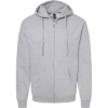 Custom Unisex Full-Zip Hooded Sweatshirt Heather Grey
