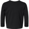 Custom Toddler Cotton Jersey Long Sleeve Tee Black