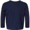 Custom Toddler Cotton Jersey Long Sleeve Tee Navy