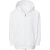 Custom Toddler Full-Zip Fleece Hoodie Sweatshirt White
