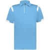 Custom Unisex On the Rise Polo Columbia Blue/ White