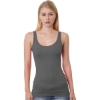Custom Womens USA-Made Tank Top Charcoal