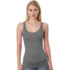 Custom Womens USA-Made Tank Top Heather Charcoal