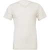 Custom Unisex Triblend V-Neck Tee Oatmeal Triblend