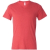 Custom Unisex Triblend V-Neck Tee Red Triblend