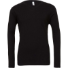 Custom Unisex Long Sleeve V-Neck Tee Black