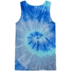 Custom Unisex Tie-Dyed Tank Top Blue Jerry