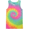 Custom Unisex Tie-Dyed Tank Top Minty Rainbow