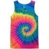 Custom Unisex Tie-Dyed Tank Top Neon Rainbow