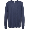 Custom Youth Heather CVC Long Sleeve Tee Heather Navy