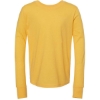 Custom Youth Heather CVC Long Sleeve Tee Heather Yellow Gold