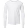 Custom Youth Heather CVC Long Sleeve Tee Solid White Blend