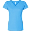 Custom Womens Fine Jersey V-Neck Tee Aqua