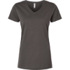 Custom Womens Fine Jersey V-Neck Tee Charcoal