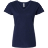 Custom Womens Fine Jersey V-Neck Tee Navy