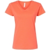 Custom Womens Fine Jersey V-Neck Tee Papaya