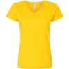 Custom Womens Fine Jersey V-Neck Tee Yellow
