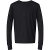 Custom Youth Triblend Long Sleeve Tee Solid Black Triblend