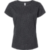 Custom Womens Fine Jersey Tee Black Leopard