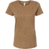 Custom Womens Fine Jersey Tee Brown Leopard