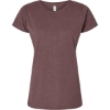 Custom Womens Fine Jersey Tee Sangria Blackout
