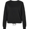 Custom Womens Relaxed Boxy Crewneck Sweatshirt Black
