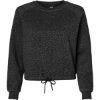 Custom Womens Relaxed Boxy Crewneck Sweatshirt Black Leopard