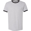 Custom Unisex Cotton Ringer T-Shirt Heather Grey/ Black