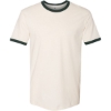 Custom Unisex Cotton Ringer T-Shirt Natural/ Forest Green